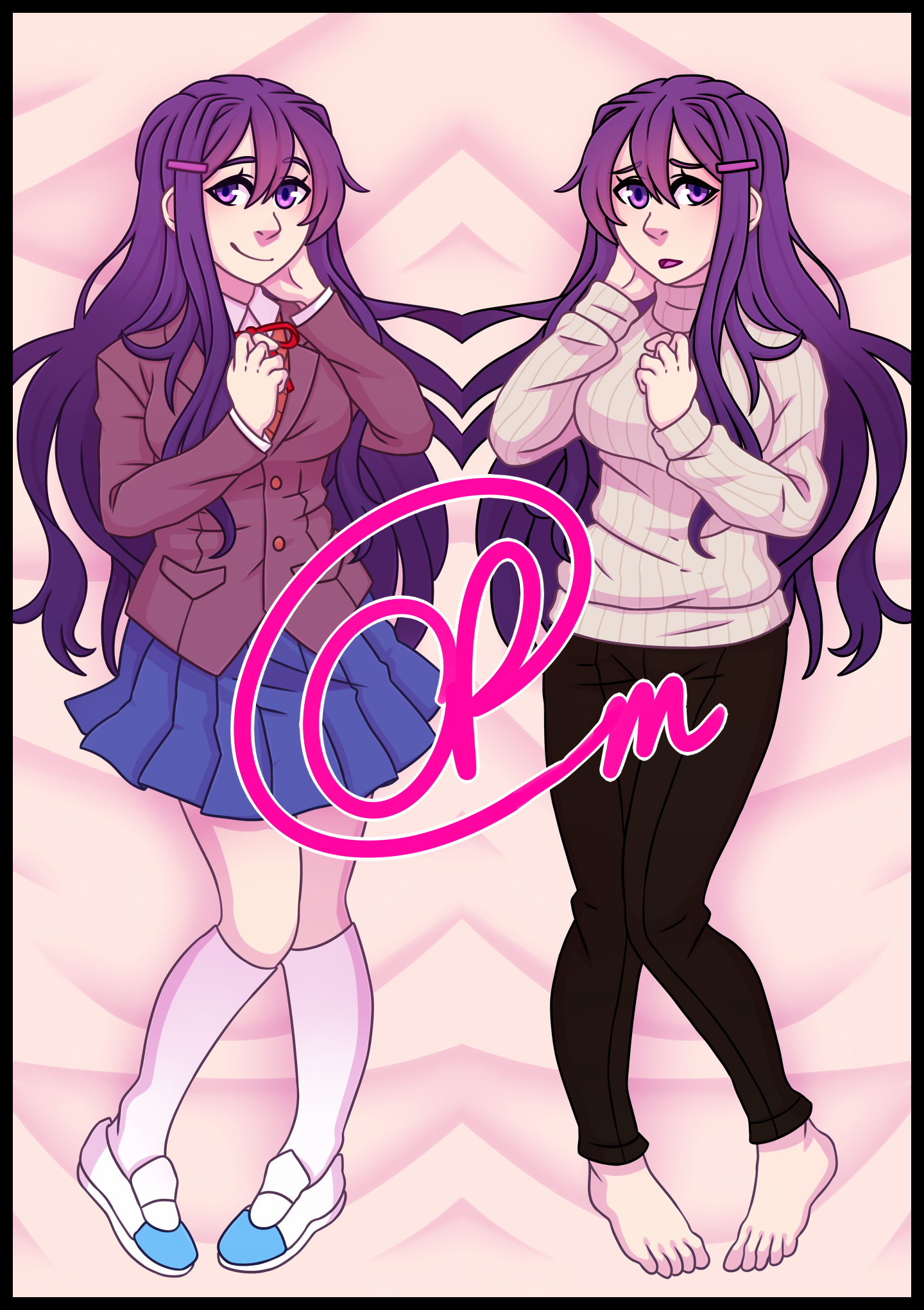 Yuri (Doki Doki Literature Club) Dakimakura/Body Pillowcase