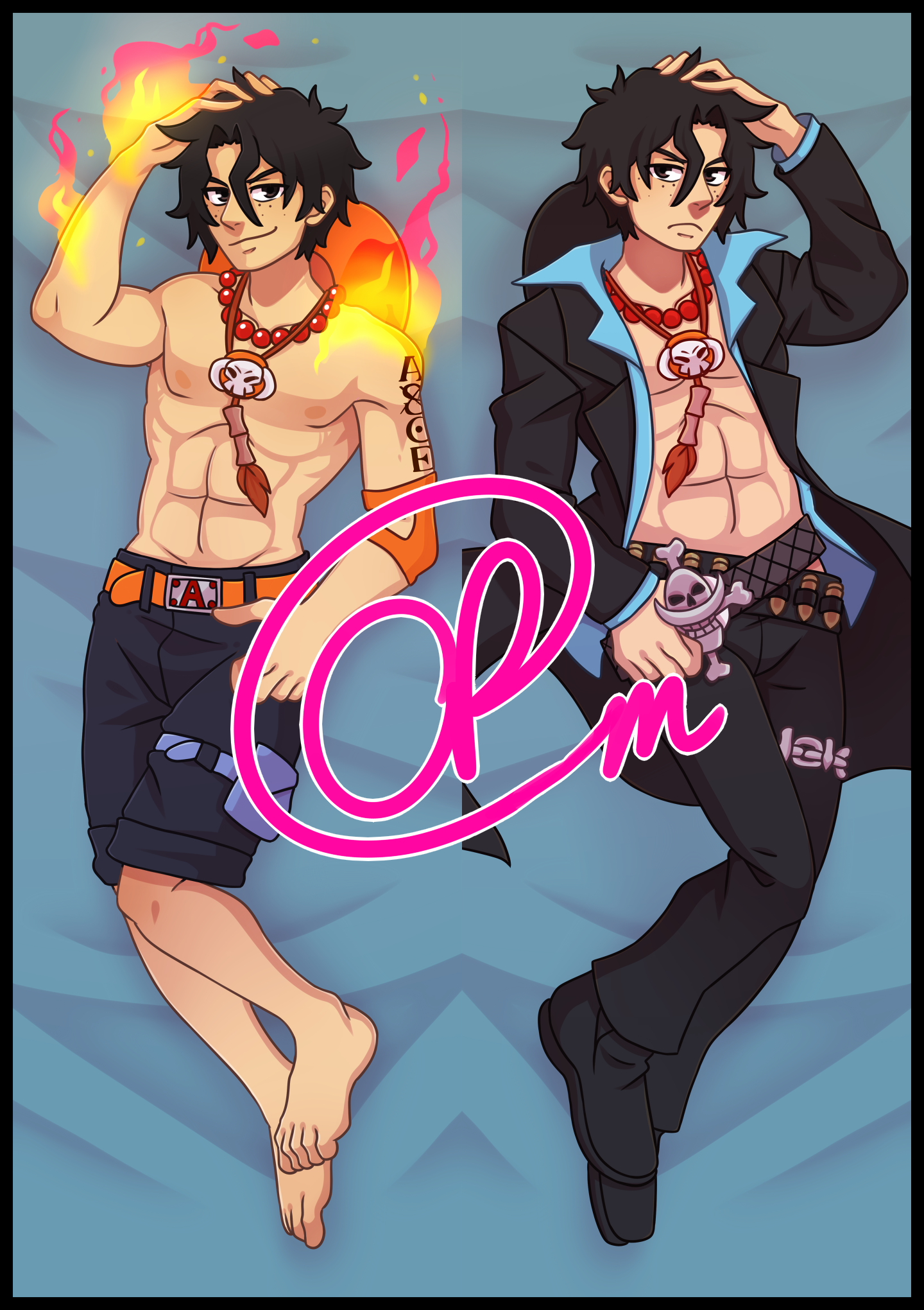 Portgas D. Ace (One Piece) Dakimakura/Body Pillowcase