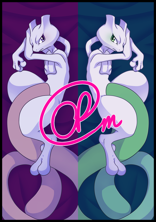 Mewtwo (Pokemon) Dakimakura/Body Pillowcase