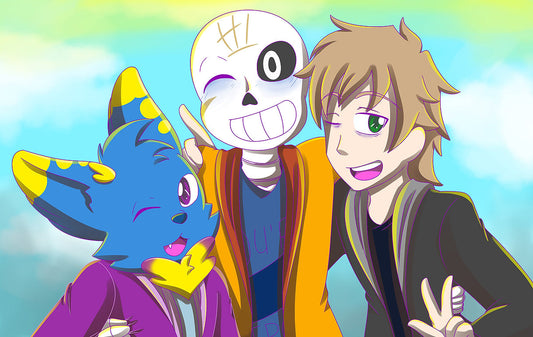 Asy, Book, and Furg Family (MommaCQ/Worldview) Digital Wallpaper