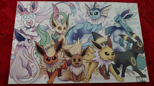 Eveelutions (Pokemon) Art Print