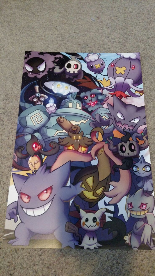 Ghost Type Pokemon Art Print