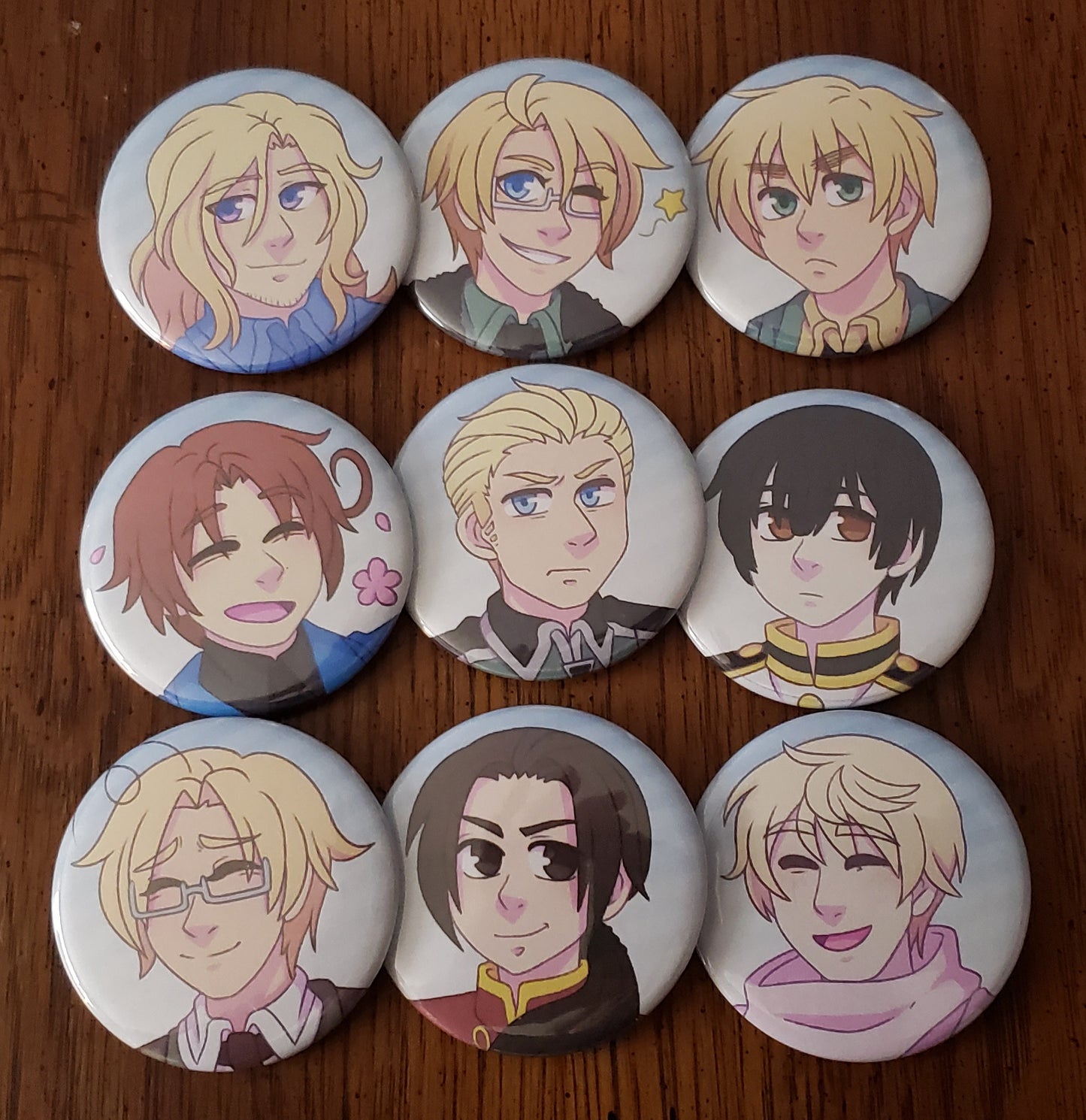 Hetalia Button Set