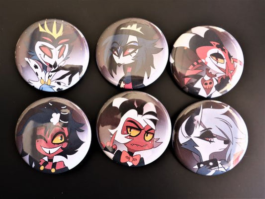 Helluva Boss Button Set