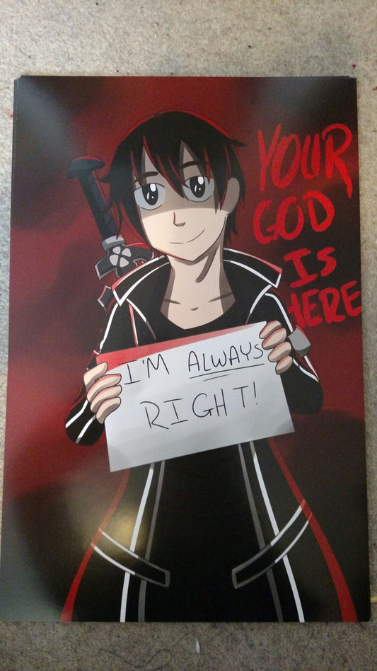 Kirito (SAO Abridged) Art Print