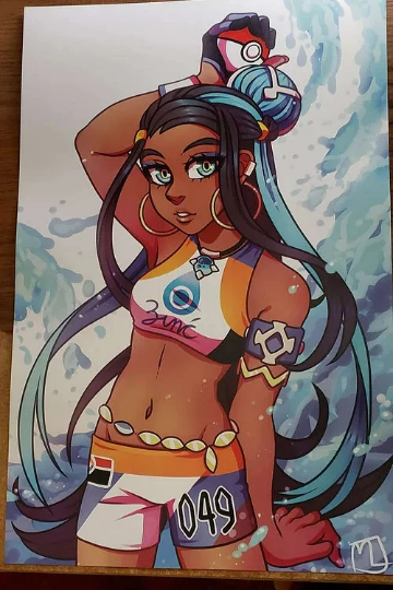 Gym Leader Nessa (Pokemon) Art Print