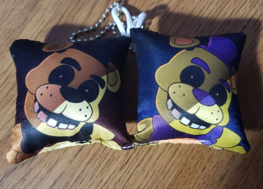 FNAF Pillow Keychain- Golden Freddy