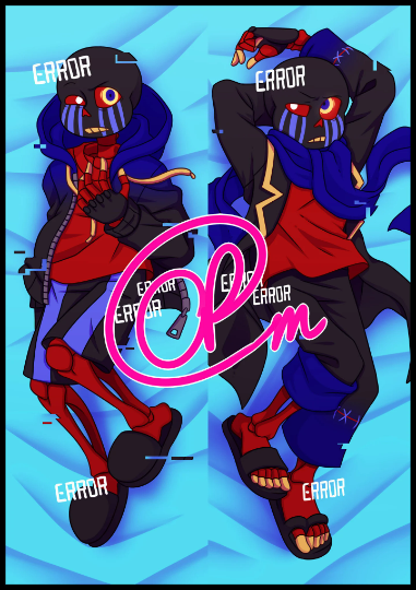 Error!Sans (Ask Error/Undertale AU) Dakimakura/Body Pillowcase