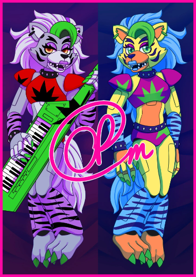 GlamRock Roxy (Five Nights at Freddy's: Security Breach) Dakimakura/Body Pillowcase