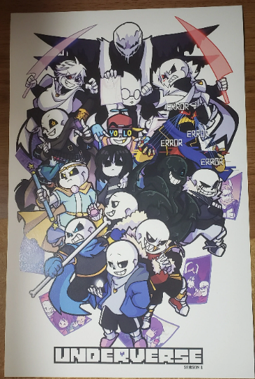 Underverse (Undertale AU) Season 1 Art Print